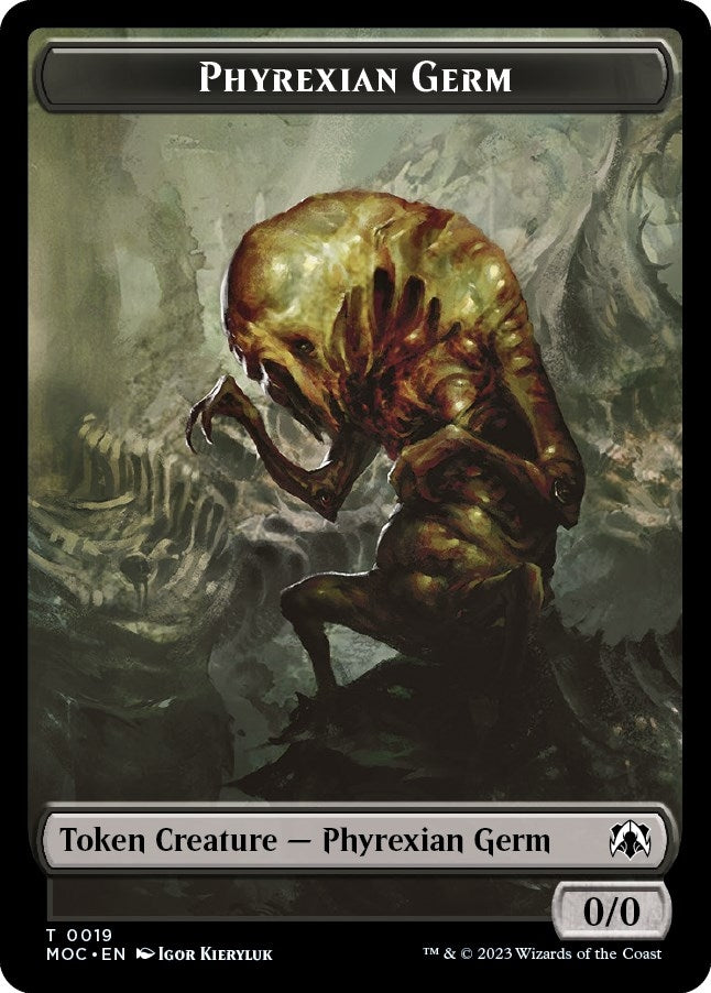 Image for Phyrexian Germ // Myr Double-Sided Token (19 // 38) (MOC) - Magic: The Gathering