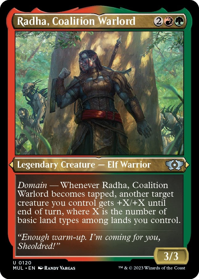 Image for Radha, Coalition Warlord (Foil Etched) (120) (MUL) - Magic: The Gathering
