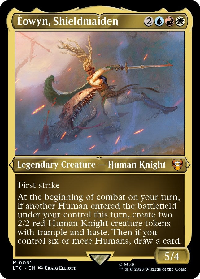 Image for Eowyn, Shieldmaiden (Display Commander) - Thick Stock (81) (LTC) - Magic: The Gathering