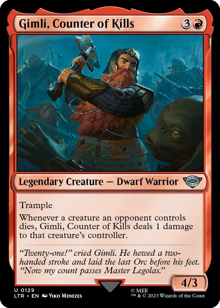 Image for Gimli, Counter of Kills (129) (LTR) - Magic: The Gathering