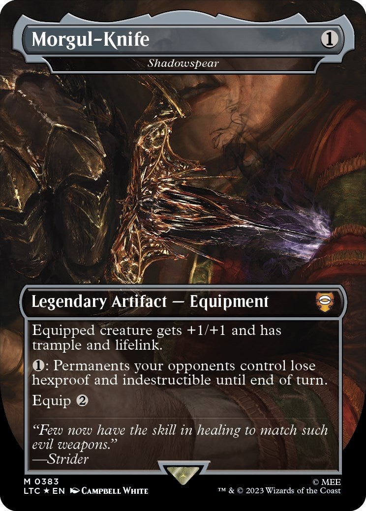 Image for Morgul-Knife - Shadowspear (Borderless) (Surge Foil) (383) (LTC) - Magic: The Gathering