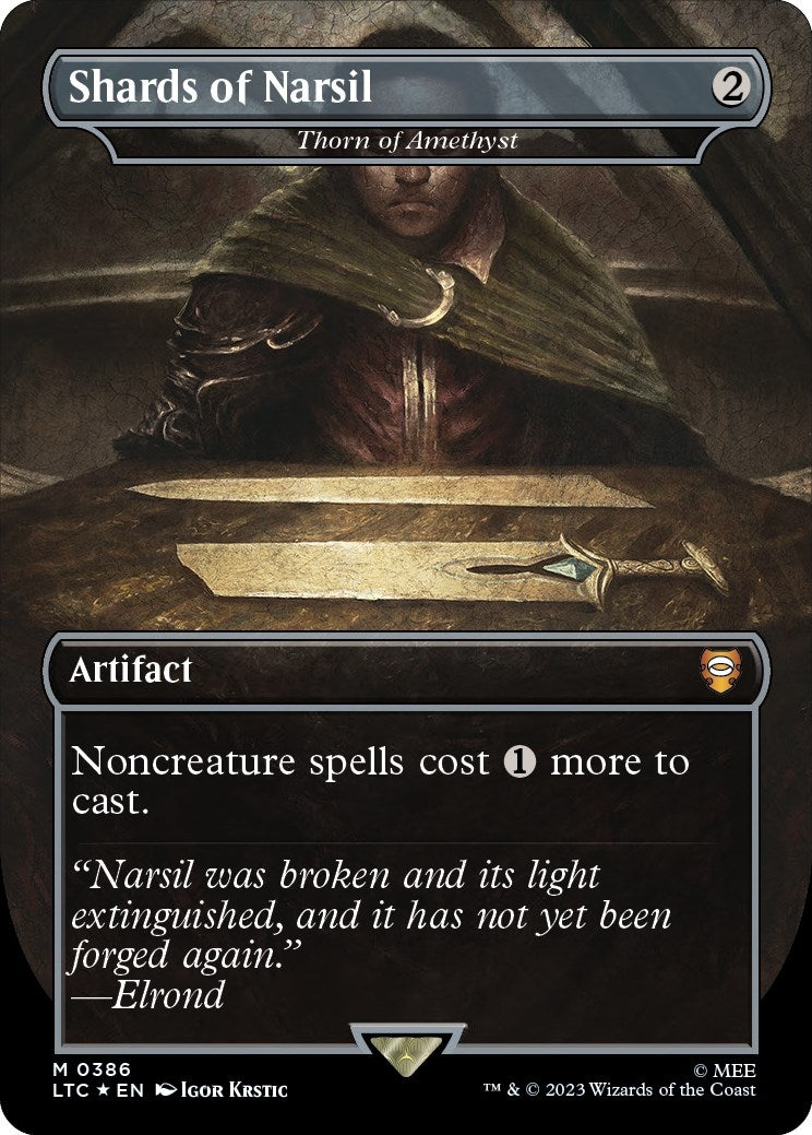 Image for Shards of Narsil - Thorn of Amethyst (Borderless) (Surge Foil) (386) (LTC) - Magic: The Gathering