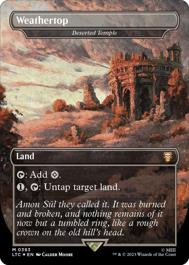 Image for Weathertop - Deserted Temple (Borderless) (Surge Foil) (393) (LTC) - Magic: The Gathering
