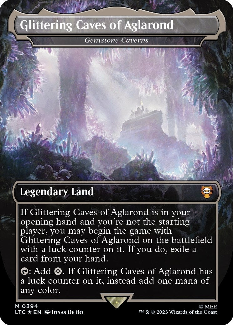 Image for Glittering Caves of Aglarond - Gemstone Caverns (Borderless) (Surge Foil) (394) (LTC) - Magic: The Gathering