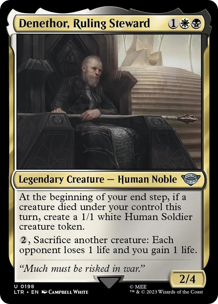 Image for Denethor, Ruling Steward (198) (LTR) - Magic: The Gathering