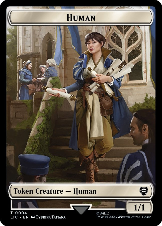 Image for Human // Human Soldier (0002) Double-Sided Token (4 // 2) (LTC) - Magic: The Gathering