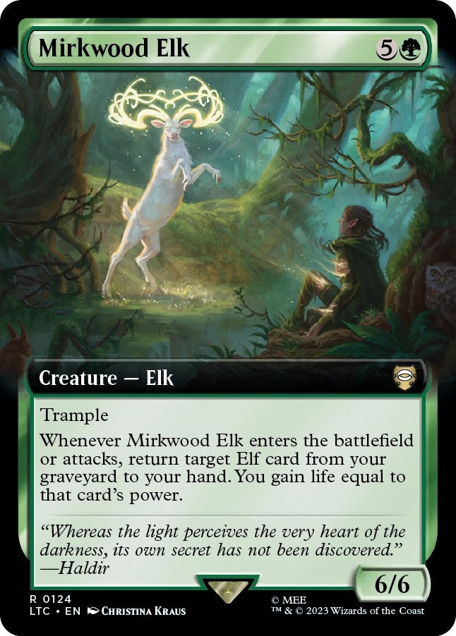 Image for Mirkwood Elk (Extended Art) (124) (LTC) - Magic: The Gathering