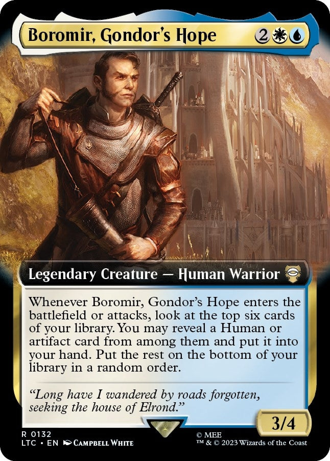 Image for Boromir, Gondor's Hope (Extended Art) (132) (LTC) - Magic: The Gathering