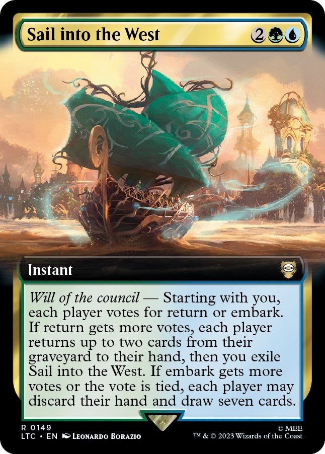 Image for Sail into the West (Extended Art) (149) (LTC) - Magic: The Gathering