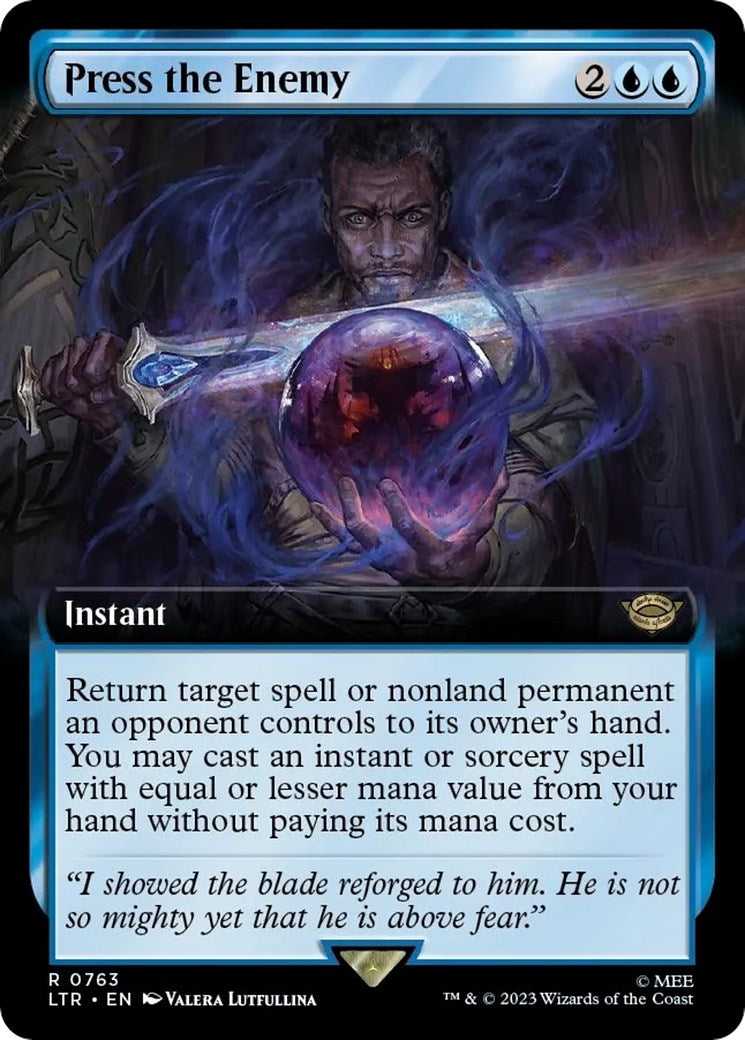 Image for Press the Enemy (Extended Art) (Surge Foil) (763) (LTR) - Magic: The Gathering
