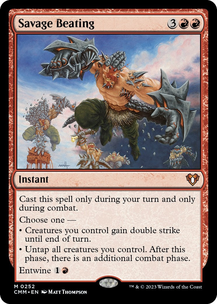 Image for Savage Beating (252) (CMM) - Magic: The Gathering