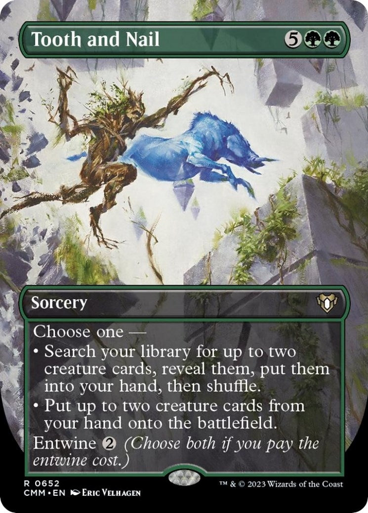 Image for Tooth and Nail (Borderless) (652) (CMM) - Magic: The Gathering