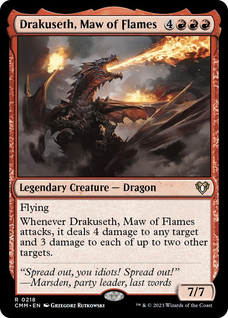 Image for Drakuseth, Maw of Flames (218) (CMM) - Magic: The Gathering