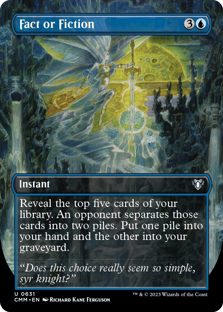 Image for Fact or Fiction (Borderless) (631) (CMM) - Magic: The Gathering
