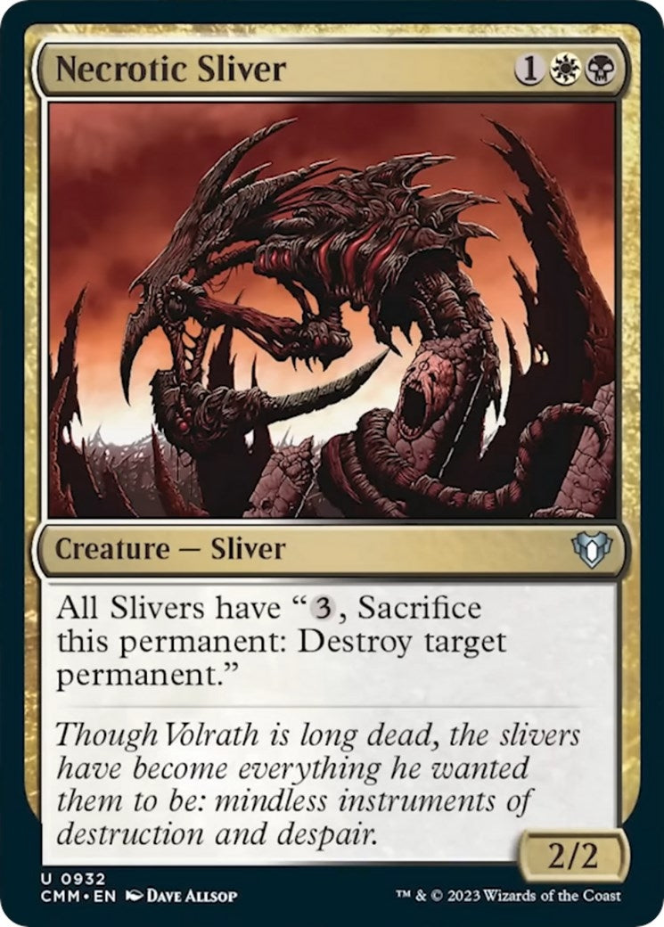 Image for Necrotic Sliver (932) (CMM) - Magic: The Gathering