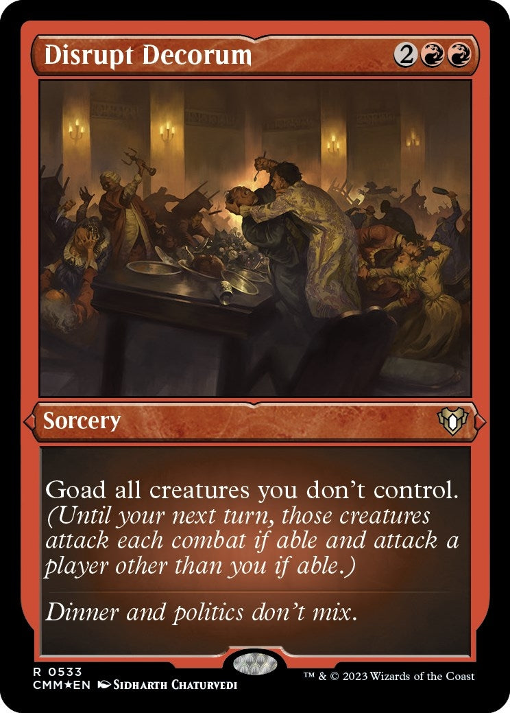 Image for Disrupt Decorum (Foil Etched) (533) (CMM) - Magic: The Gathering