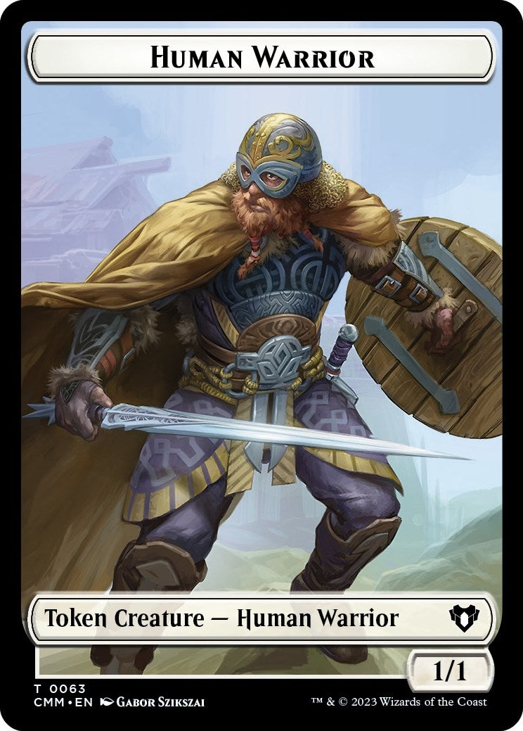 Image for Human Warrior // Zombie Army Double-Sided Token (63 // 69) (CMM) - Magic: The Gathering