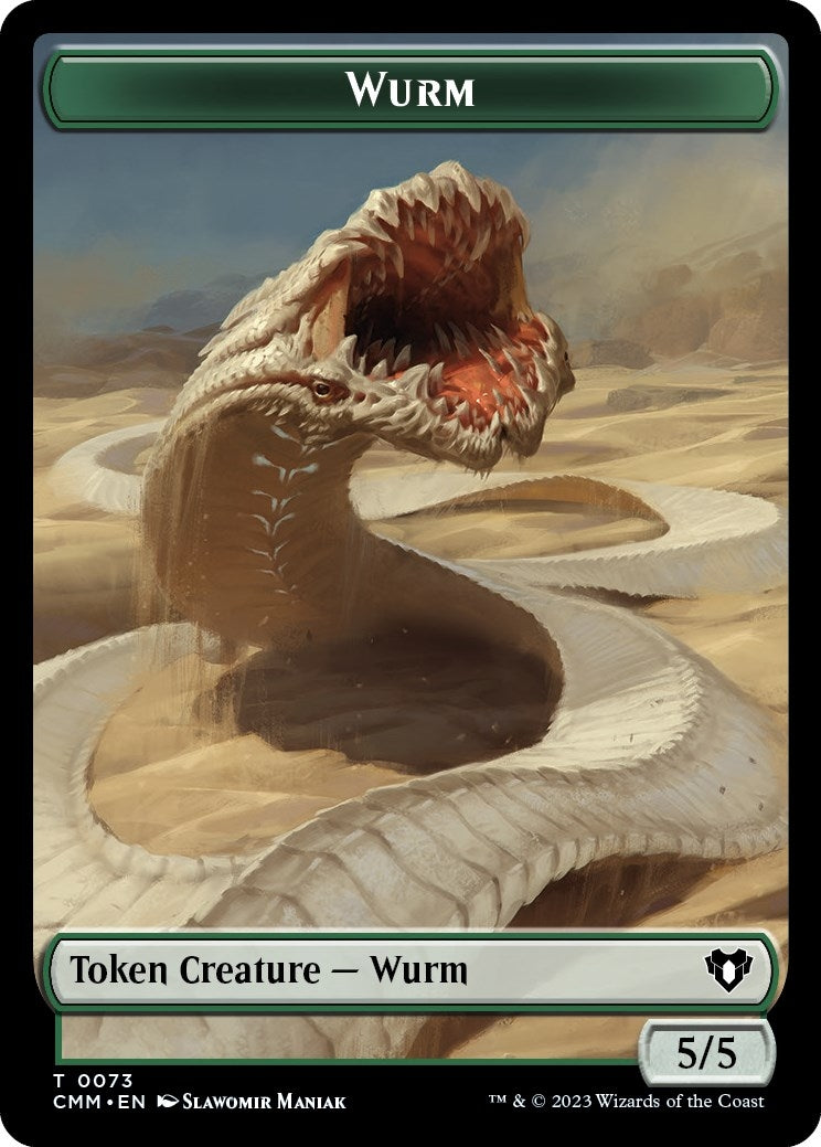 Image for Wurm // Spider Double-Sided Token (73 // 36) (CMM) - Magic: The Gathering