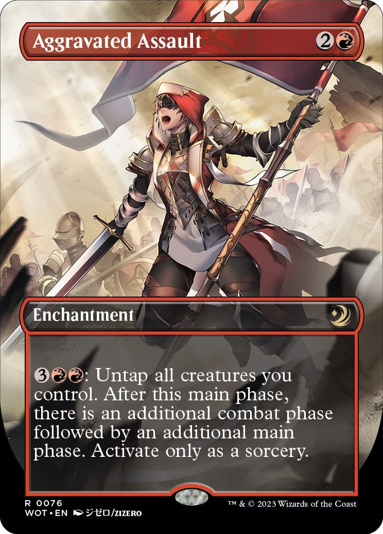 Image for Aggravated Assault (Anime Borderless) (76) (WOT) - Magic: The Gathering