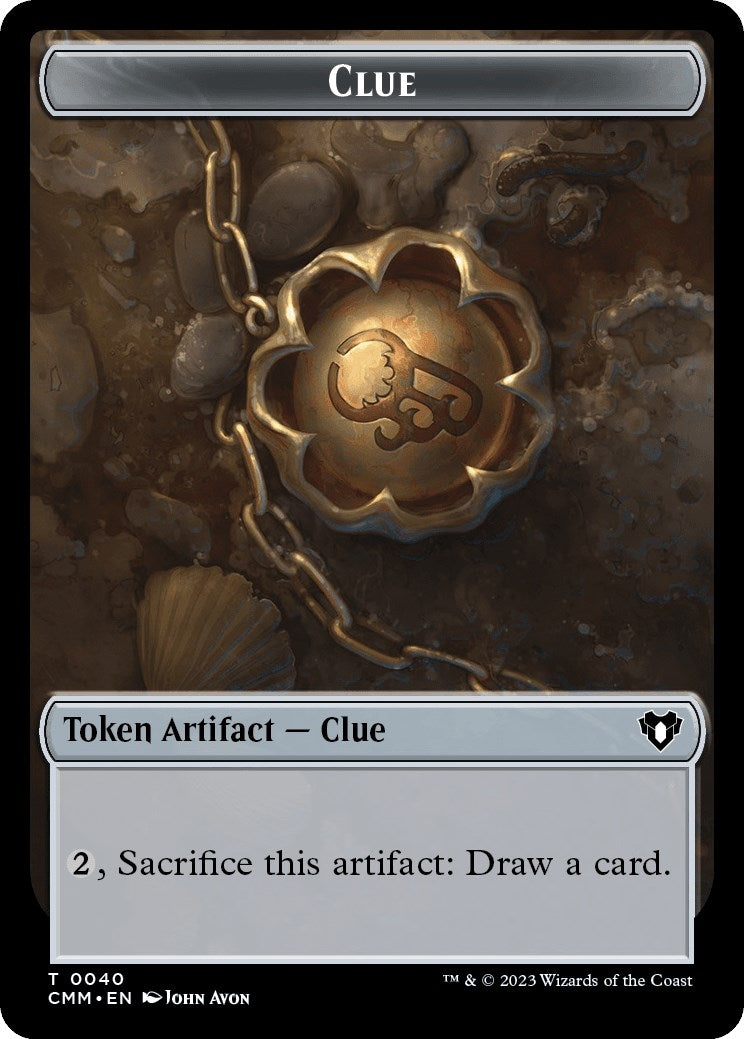 Image for Clue // Demon Double-Sided Token (40 // 15) (CMM) - Magic: The Gathering