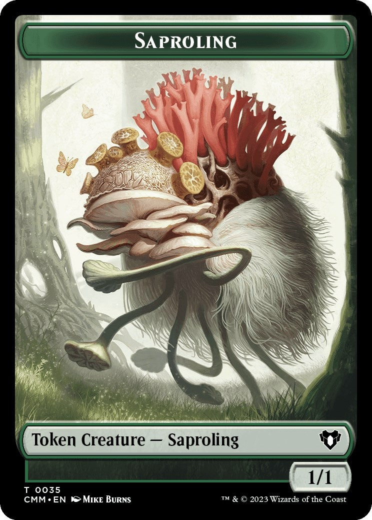 Image for Saproling // Elf Druid Double-Sided Token (35 // 32) (CMM) - Magic: The Gathering