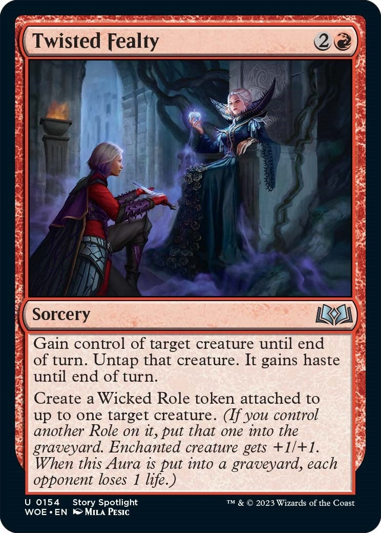 Image for Twisted Fealty (154) (WOE) - Magic: The Gathering