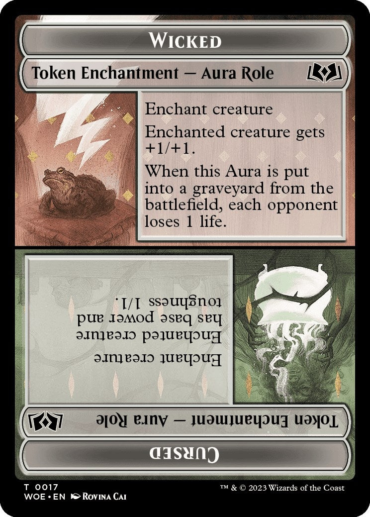 Image for Wicked Role / Cursed Role Token (17) (WOE) - Magic: The Gathering