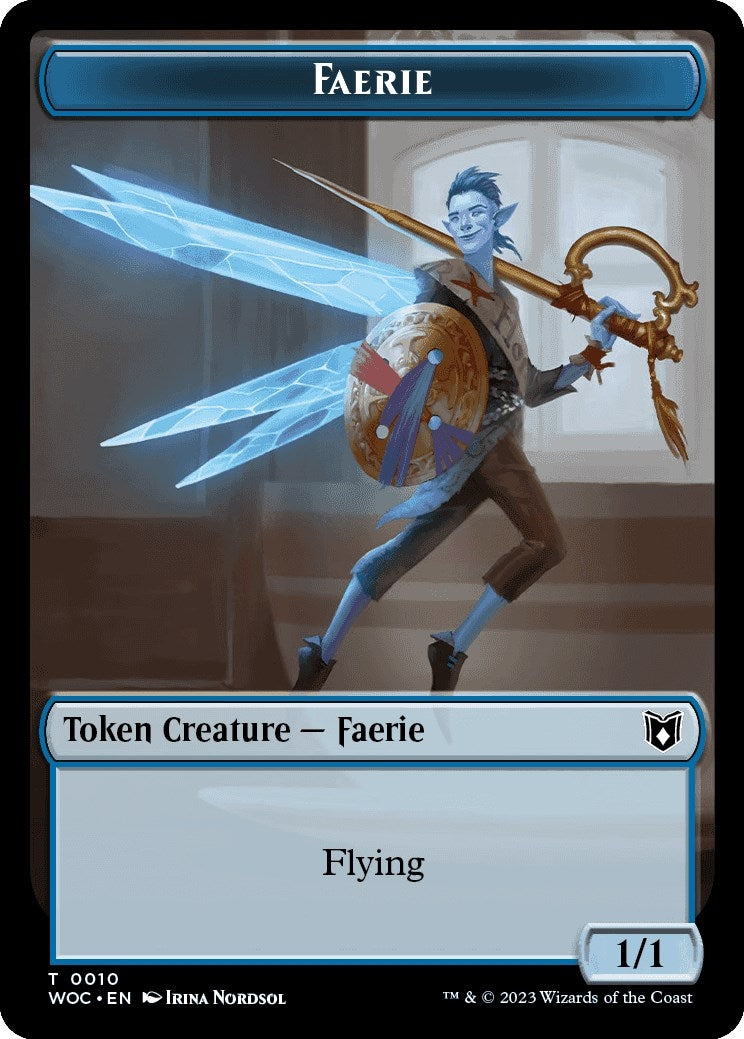 Image for Faerie // Human Double-Sided Token (10 // 2) (WOC) - Magic: The Gathering