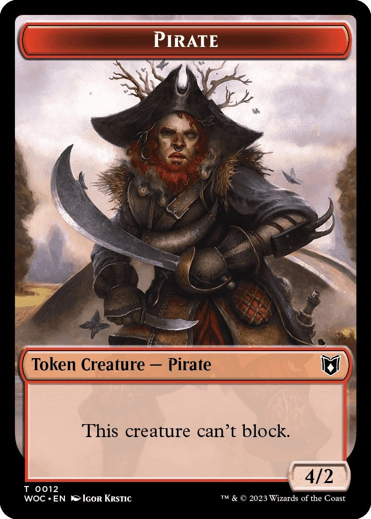 Image for Pirate // Pegasus Double-Sided Token (12 // 9) (WOC) - Magic: The Gathering