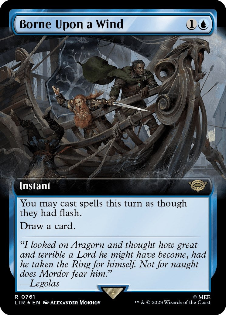 Image for Borne Upon a Wind (Extended Art) (Surge Foil) (761) (LTR) - Magic: The Gathering