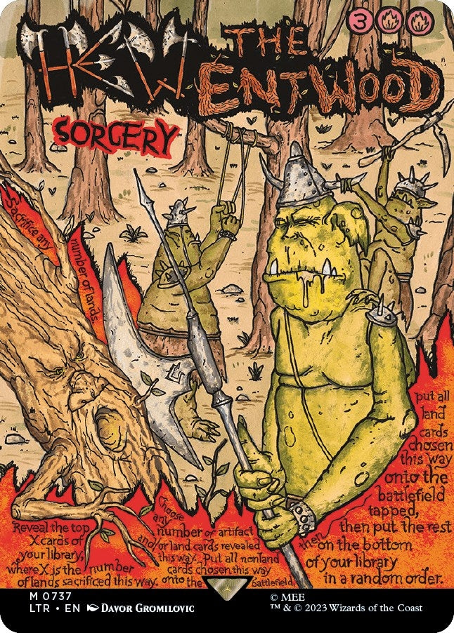 Image for Hew the Entwood (Borderless Poster) (737) (LTR) - Magic: The Gathering