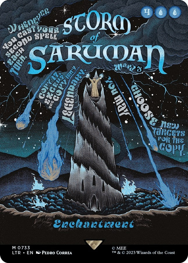 Image for Storm of Saruman (Borderless Poster) (733) (LTR) - Magic: The Gathering