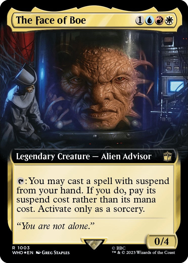 Image for The Face of Boe (Extended Art) (Surge Foil) (1003) (WHO) - Magic: The Gathering