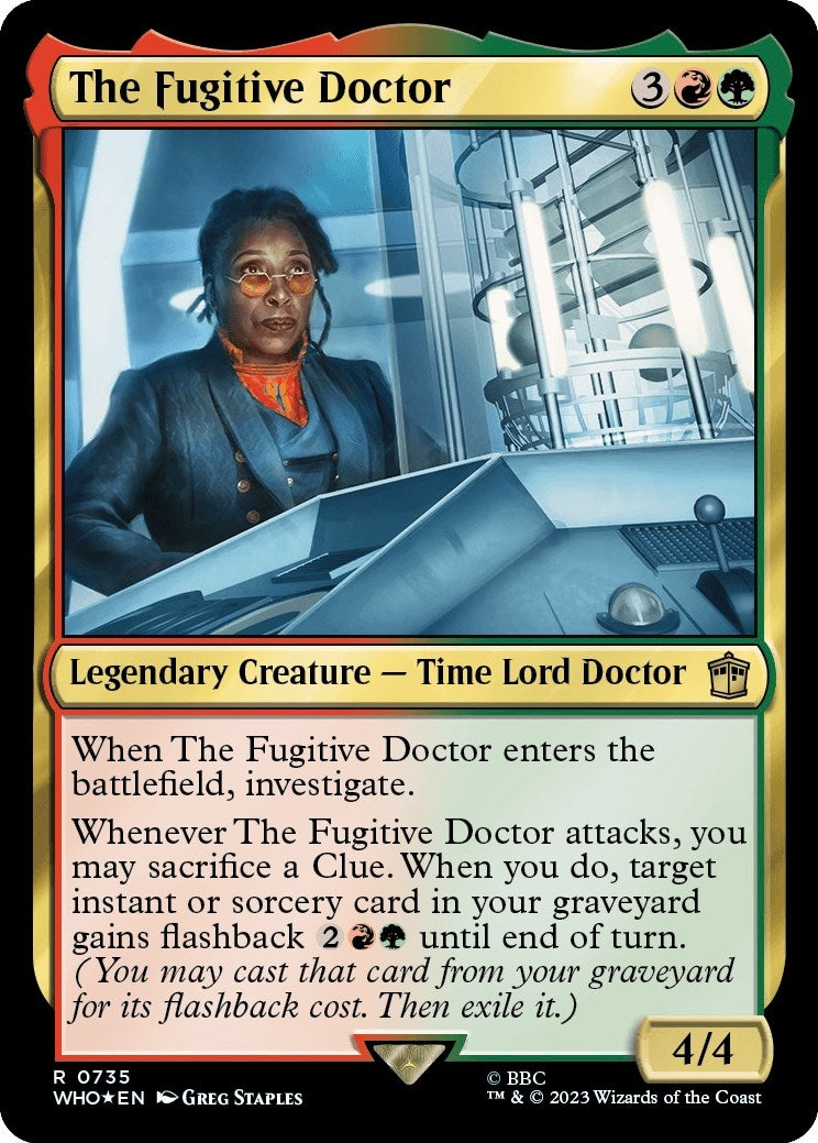 Image for The Fugitive Doctor (Surge Foil) (735) (WHO) - Magic: The Gathering
