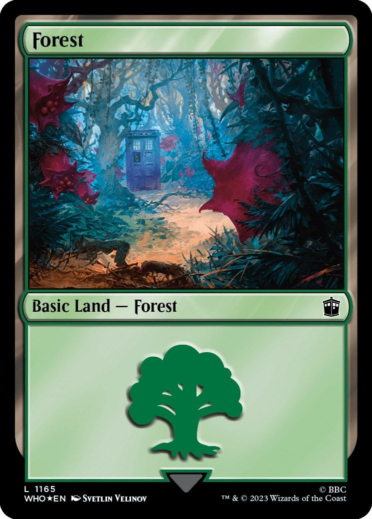 Image for Forest (1165) (Surge Foil) (1165) (WHO) - Magic: The Gathering