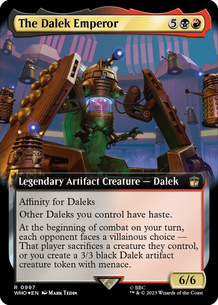 Image for The Dalek Emperor (Extended Art) (Surge Foil) (997) (WHO) - Magic: The Gathering