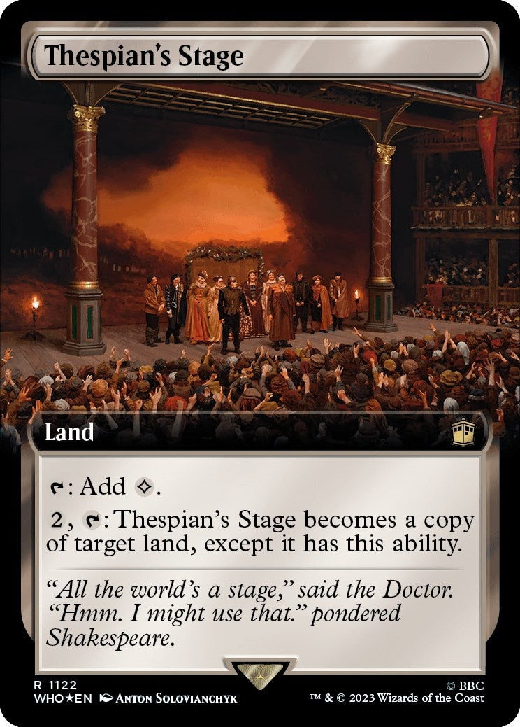 Image for Thespian's Stage (Extended Art) (Surge Foil) (1122) (WHO) - Magic: The Gathering