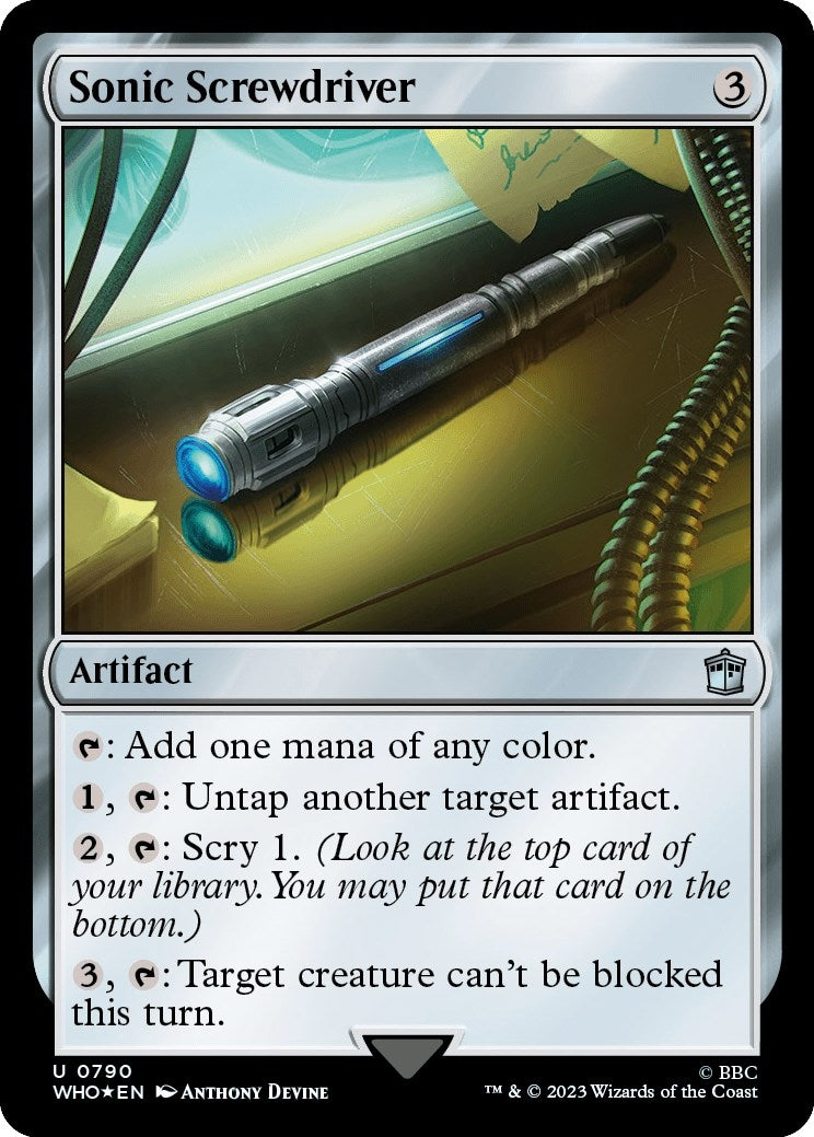 Image for Sonic Screwdriver (0790) (Surge Foil) (790) (WHO) - Magic: The Gathering