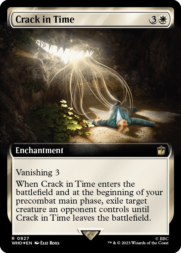 Image for Crack in Time (Extended Art) (Surge Foil) (927) (WHO) - Magic: The Gathering