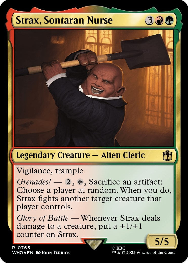 Image for Strax, Sontaran Nurse (Surge Foil) (765) (WHO) - Magic: The Gathering