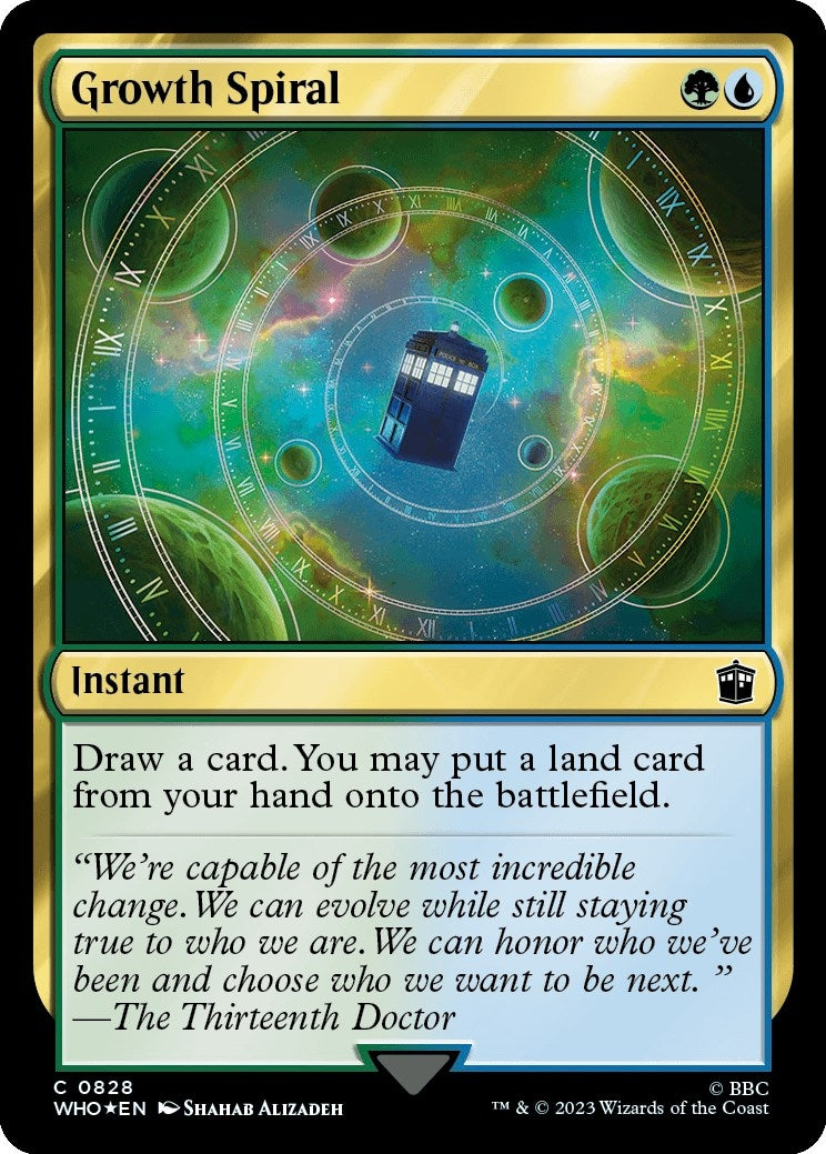 Image for Growth Spiral (Surge Foil) (828) (WHO) - Magic: The Gathering