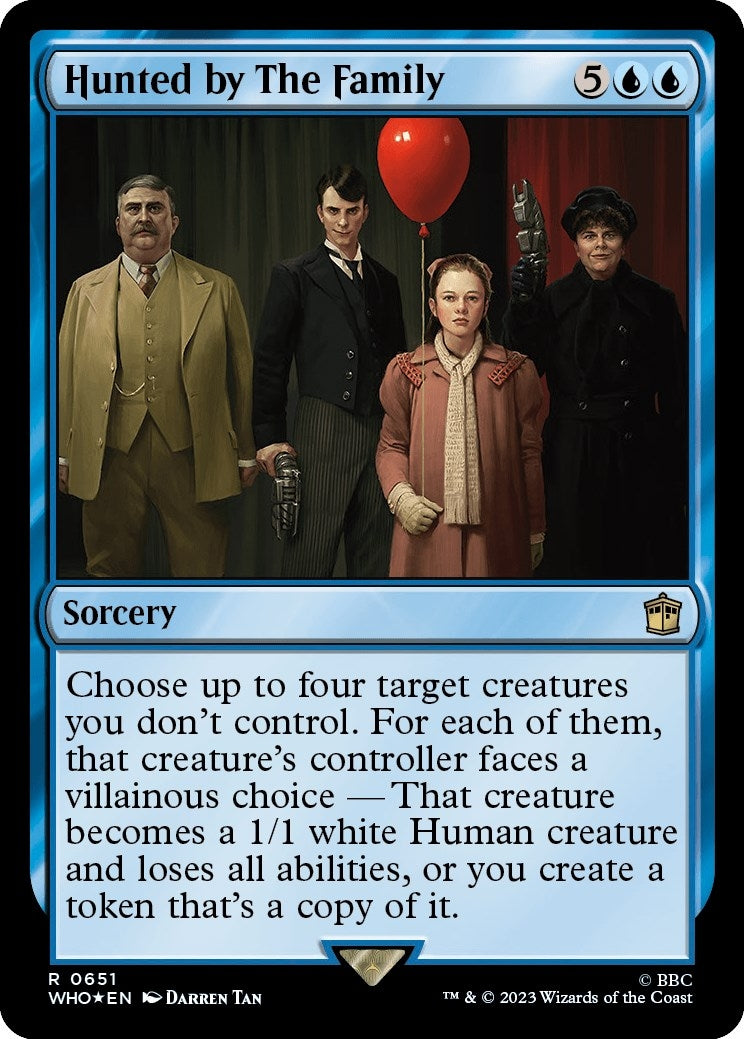 Image for Hunted by The Family (Surge Foil) (651) (WHO) - Magic: The Gathering