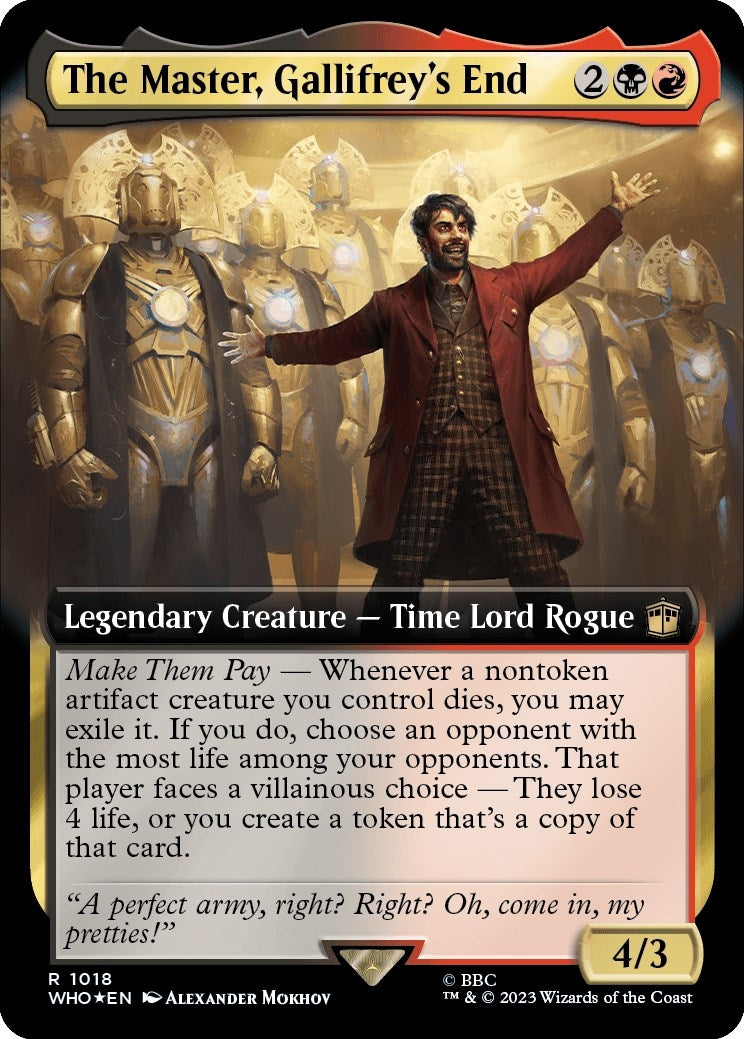 Image for The Master, Gallifrey's End (Extended Art) (Surge Foil) (1018) (WHO) - Magic: The Gathering