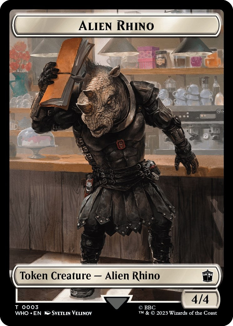 Image for Alien Rhino // Mutant Double-Sided Token (3 // 18) (WHO) - Magic: The Gathering