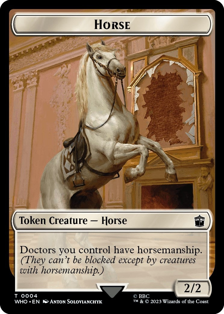 Image for Horse // Clue (0022) Double-Sided Token (4 // 22) (WHO) - Magic: The Gathering