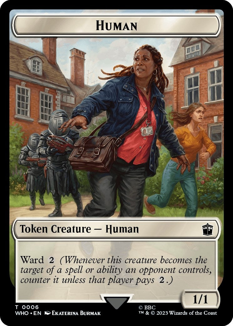 Image for Human (0006) // Cyberman Double-Sided Token (6 // 24) (WHO) - Magic: The Gathering