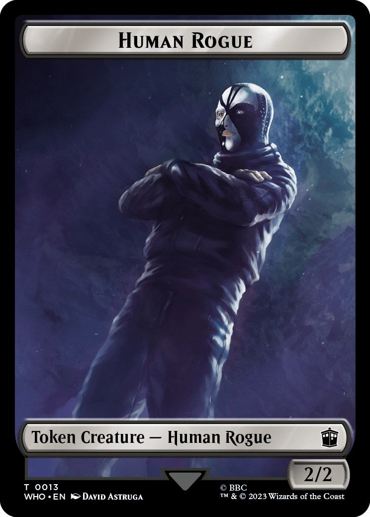 Image for Human Rogue // Clue (0022) Double-Sided Token (13 // 22) (WHO) - Magic: The Gathering