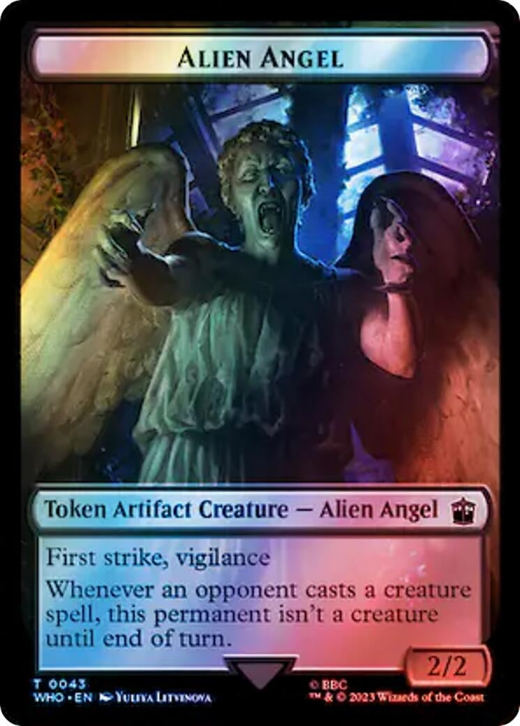 Image for Alien Angel // Food (0058) Double-Sided Token (Surge Foil) (43 // 58) (WHO) - Magic: The Gathering