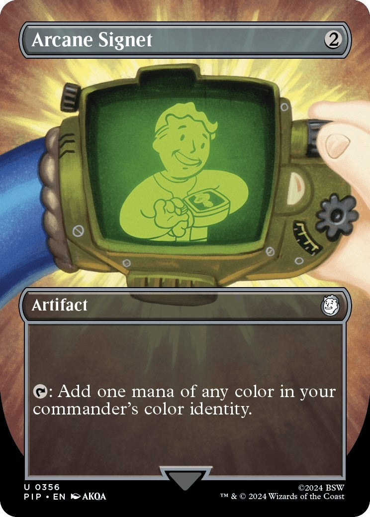Image for Arcane Signet (Borderless) (356) (PIP) - Magic: The Gathering