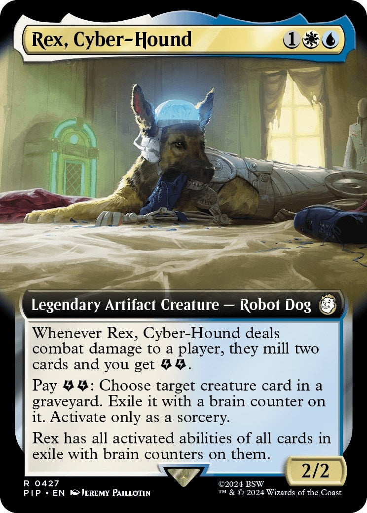 Image for Rex, Cyber-Hound (Extended Art) (427) (PIP) - Magic: The Gathering